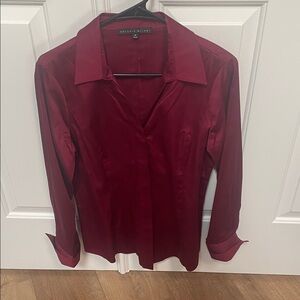 ANTONIO MELANI burgundy cotton button down